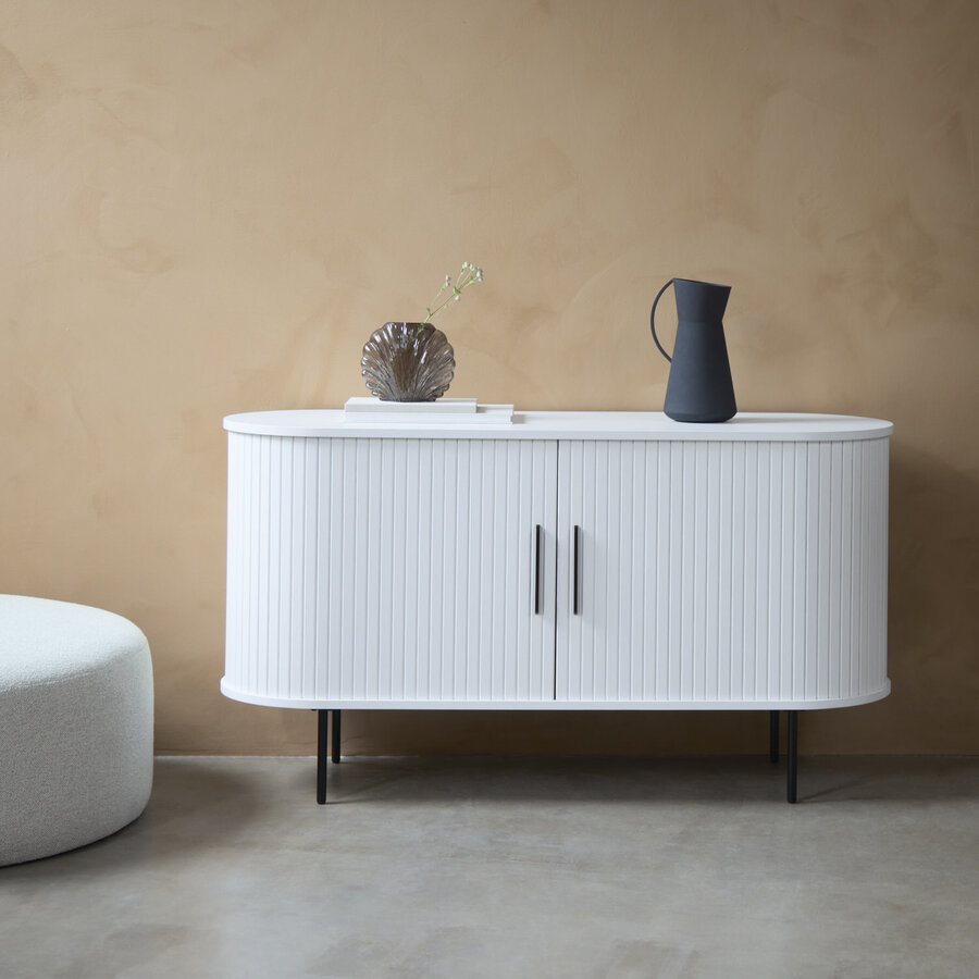 Nola 120 cm Dressoir Wit Eiken Nola 120 cm Dressoir Wit Eiken