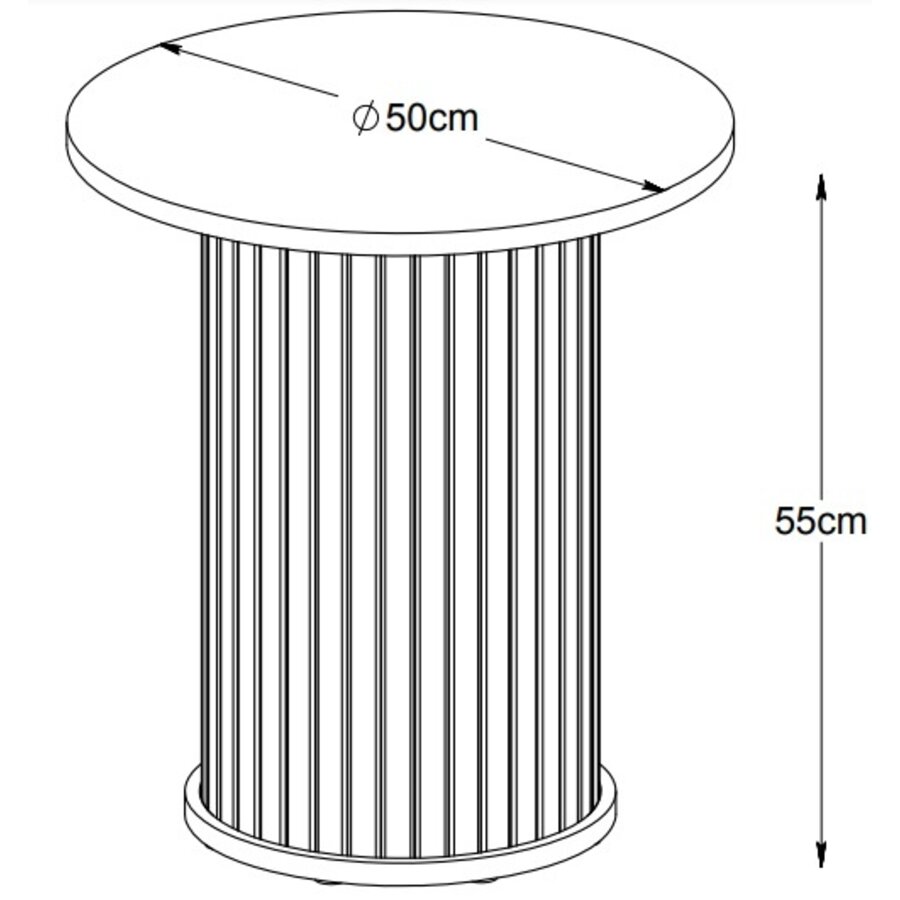 Nola Ronde Bijzettafel Wit Eiken Nola Ronde Bijzettafel Wit Eiken