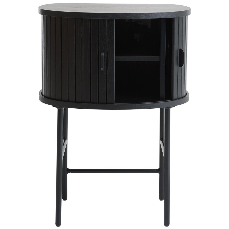 Nola Nachtkastje Zwart Eiken