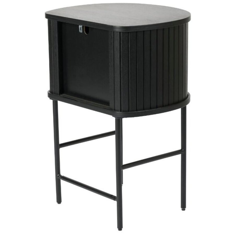 Nola Nachtkastje Zwart Eiken