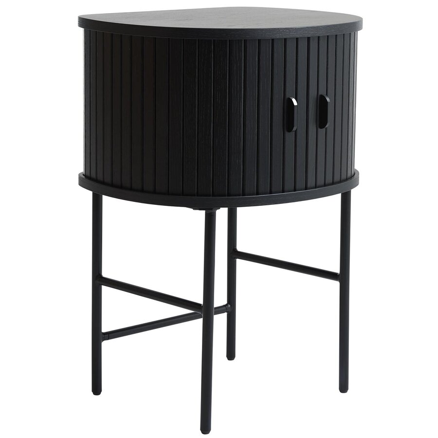 Nola Nachtkastje Zwart Eiken