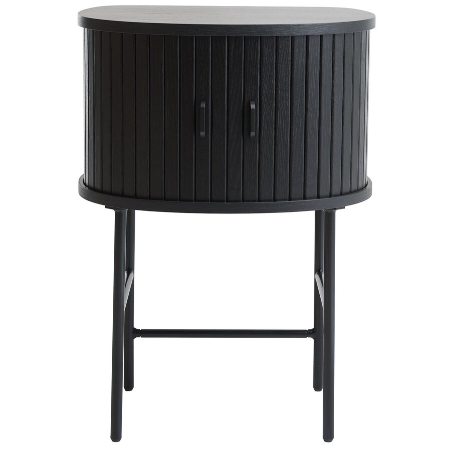 Nola Nachtkastje Zwart Eiken