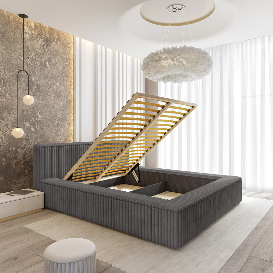 Melody 180 x 200 cm Gestoffeerd Bed Grijs Melody 180 x 200 cm Gestoffeerd Bed Grijs