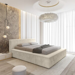 Trae Mobler Melody 160 x 200 cm Gestoffeerd Bed Creme Trae Mobler Melody 160 x 200 cm Gestoffeerd Bed Creme