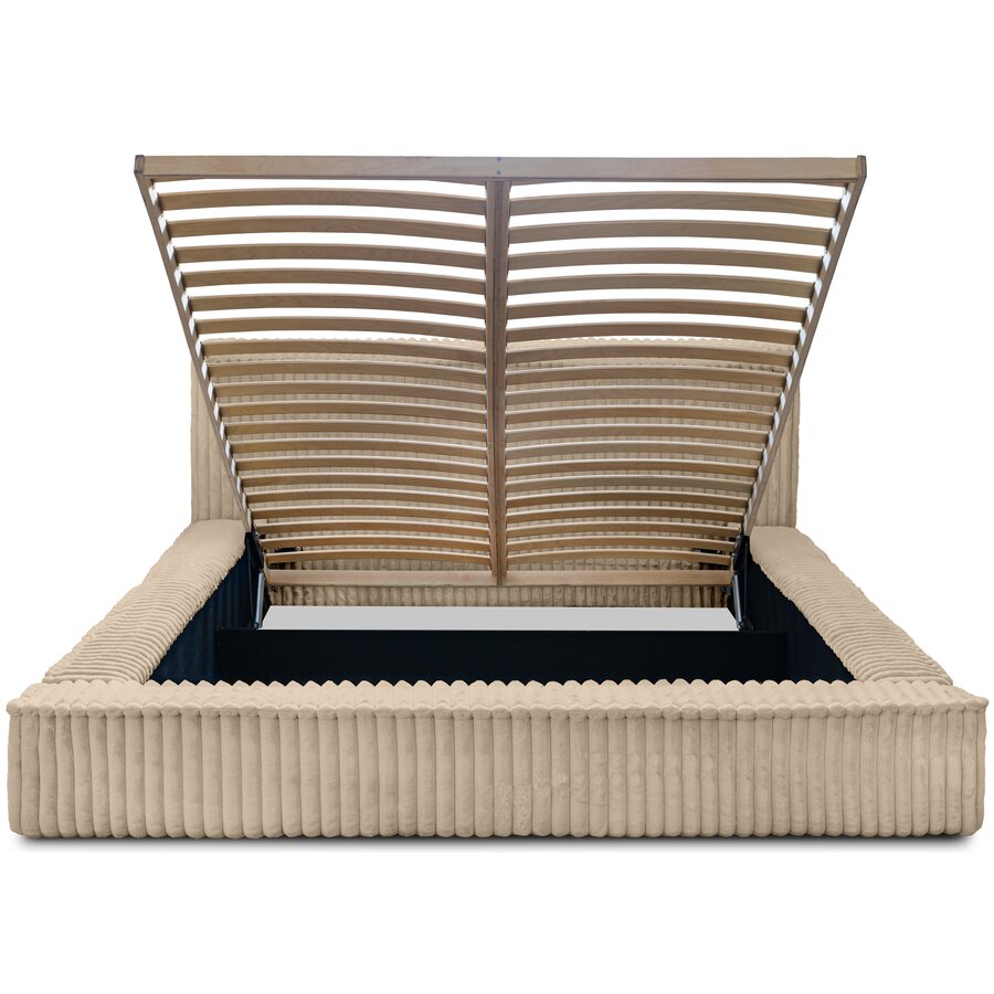 Melody 140 x 200 cm Gestoffeerd Bed Beige Melody 140 x 200 cm Gestoffeerd Bed Beige