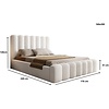 Amore 160 x 200 cm Gestoffeerd Bed Beige Amore 160 x 200 cm Gestoffeerd Bed Beige