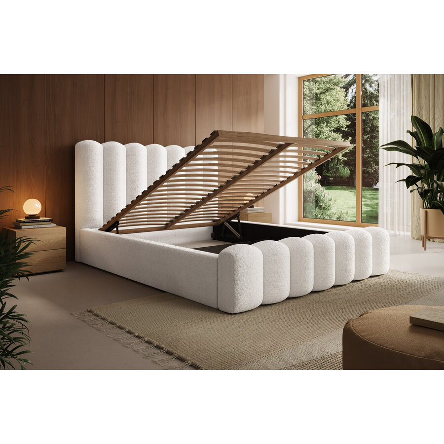 Amore 160 x 200 cm Gestoffeerd Bed Naturel Amore 160 x 200 cm Gestoffeerd Bed Naturel