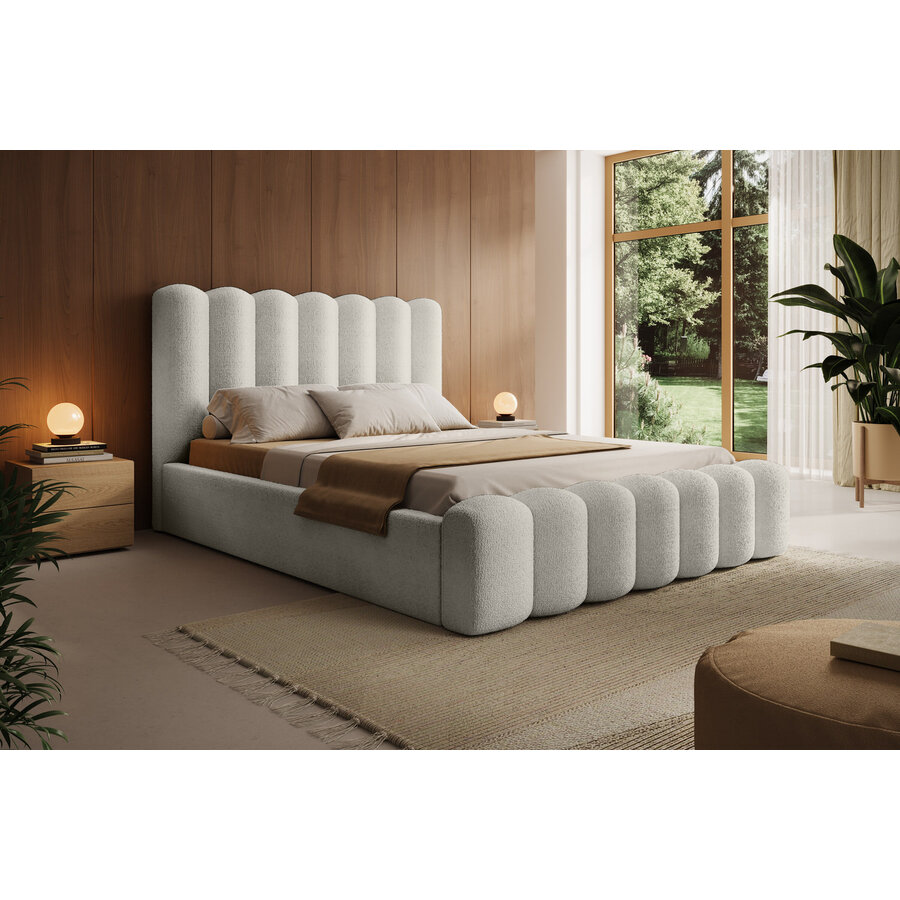 Amore 140 x 200 cm Gestoffeerd Bed Beige Amore 140 x 200 cm Gestoffeerd Bed Beige