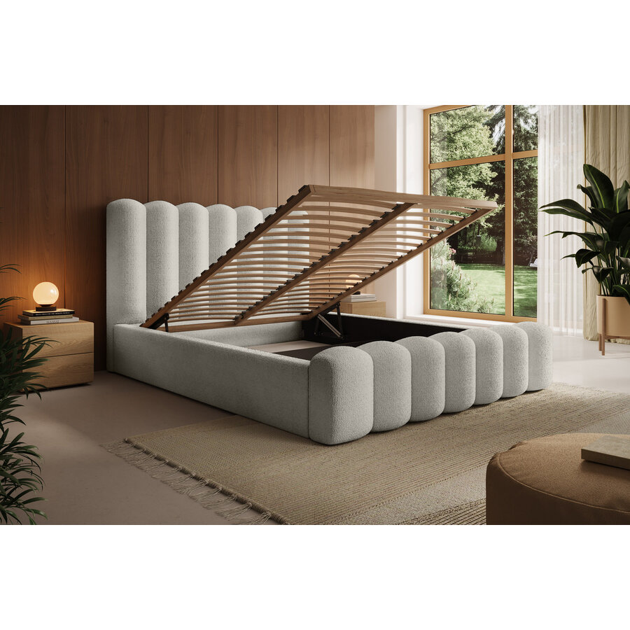 Amore 160 x 200 cm Gestoffeerd Bed Beige Amore 160 x 200 cm Gestoffeerd Bed Beige