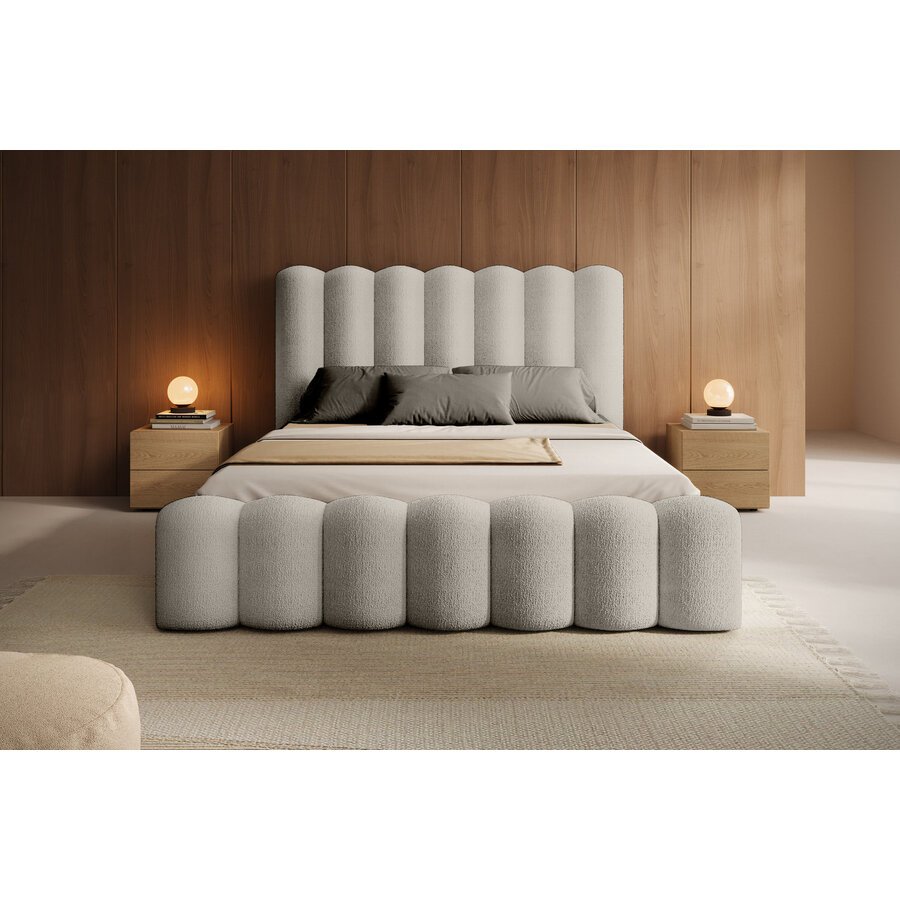 Amore 160 x 200 cm Gestoffeerd Bed Beige Amore 160 x 200 cm Gestoffeerd Bed Beige