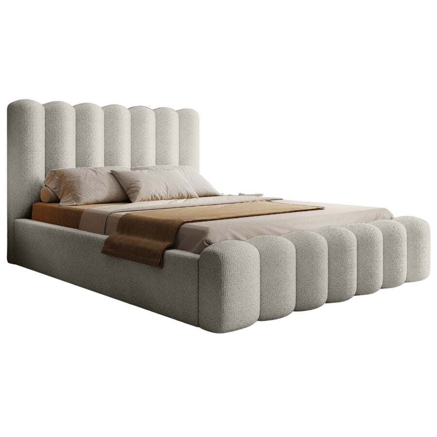 Amore 160 x 200 cm Gestoffeerd Bed Beige Amore 160 x 200 cm Gestoffeerd Bed Beige