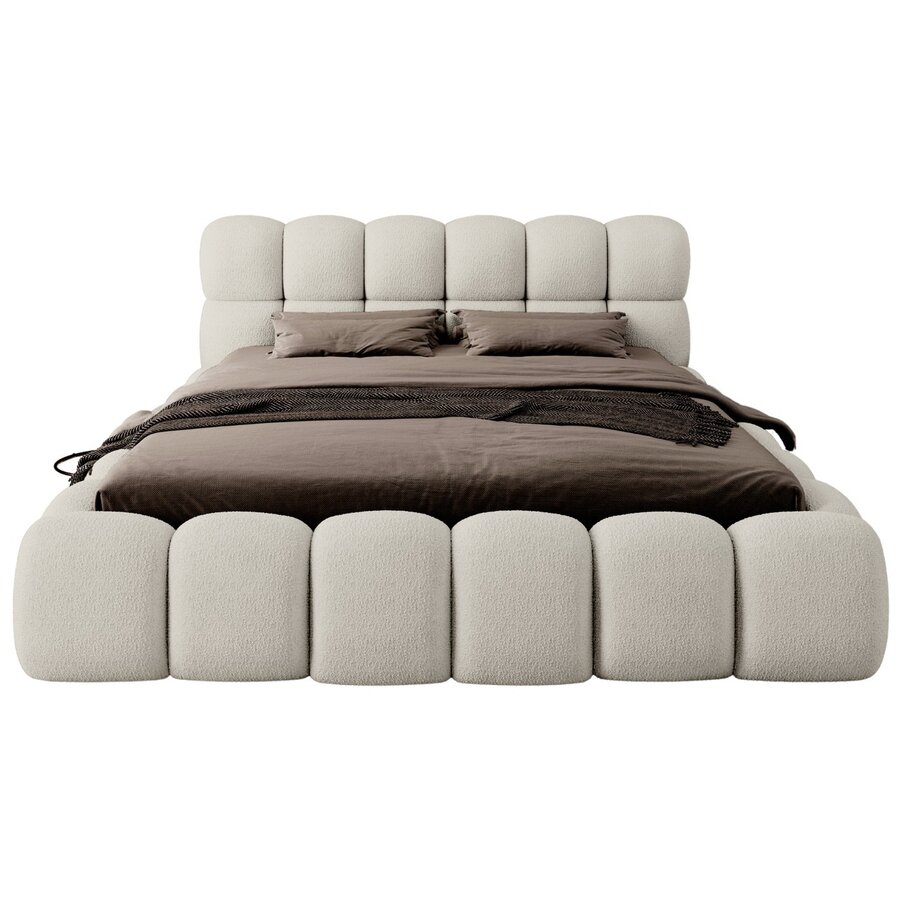 Boston 160 x 200 cm Gestoffeerd Bed Beige Boston 160 x 200 cm Gestoffeerd Bed Beige