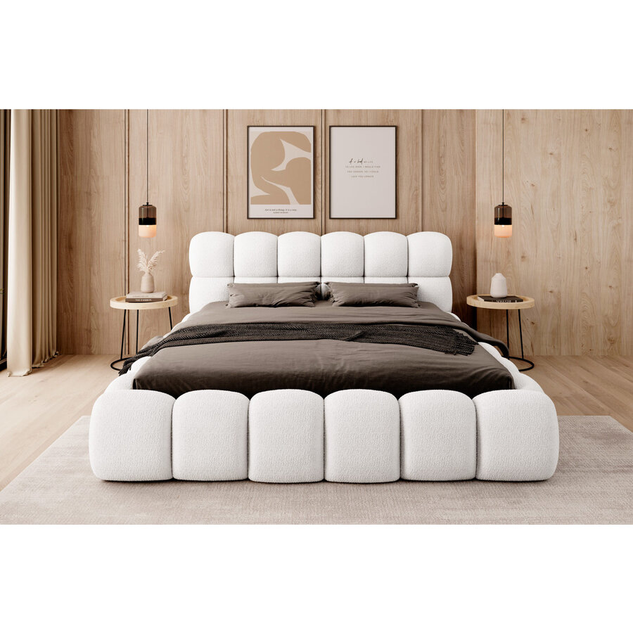 Boston 180 x 200 cm Gestoffeerd Bed Naturel Boston 180 x 200 cm Gestoffeerd Bed Naturel