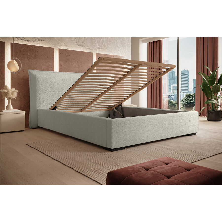 Nevada 160 x 200 cm Bed Beige Bouclé Nevada 160 x 200 cm Bed Beige Bouclé