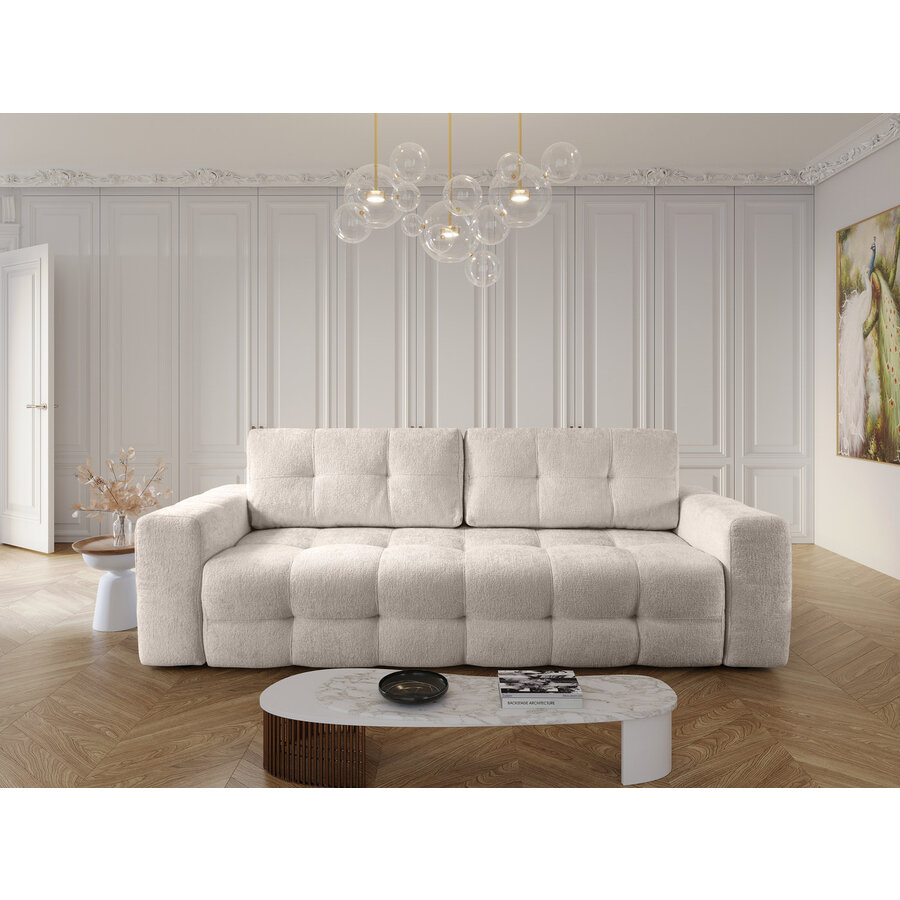 Lussi 3-Zits Slaapbank Creme Lussi 3-Zits Slaapbank Creme