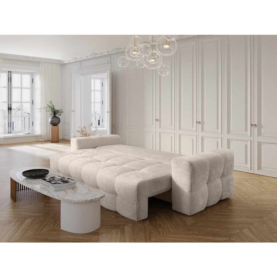 Lussi 3-Zits Slaapbank Creme Lussi 3-Zits Slaapbank Creme