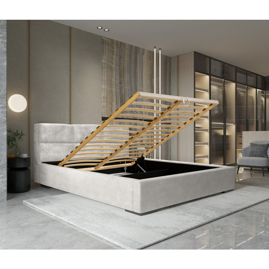 Porto 180 x 200 cm Gestoffeerd Bed Pearl Porto 180 x 200 cm Gestoffeerd Bed Pearl