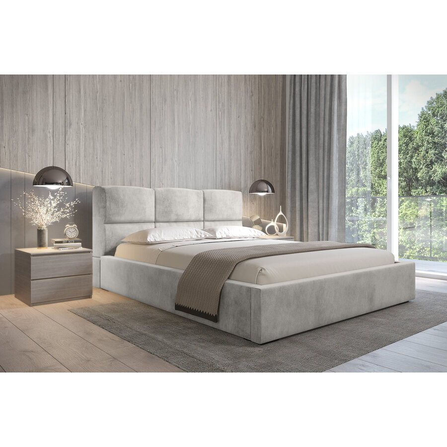 Porto 140 x 200 cm Gestoffeerd Bed Pearl Porto 140 x 200 cm Gestoffeerd Bed Pearl