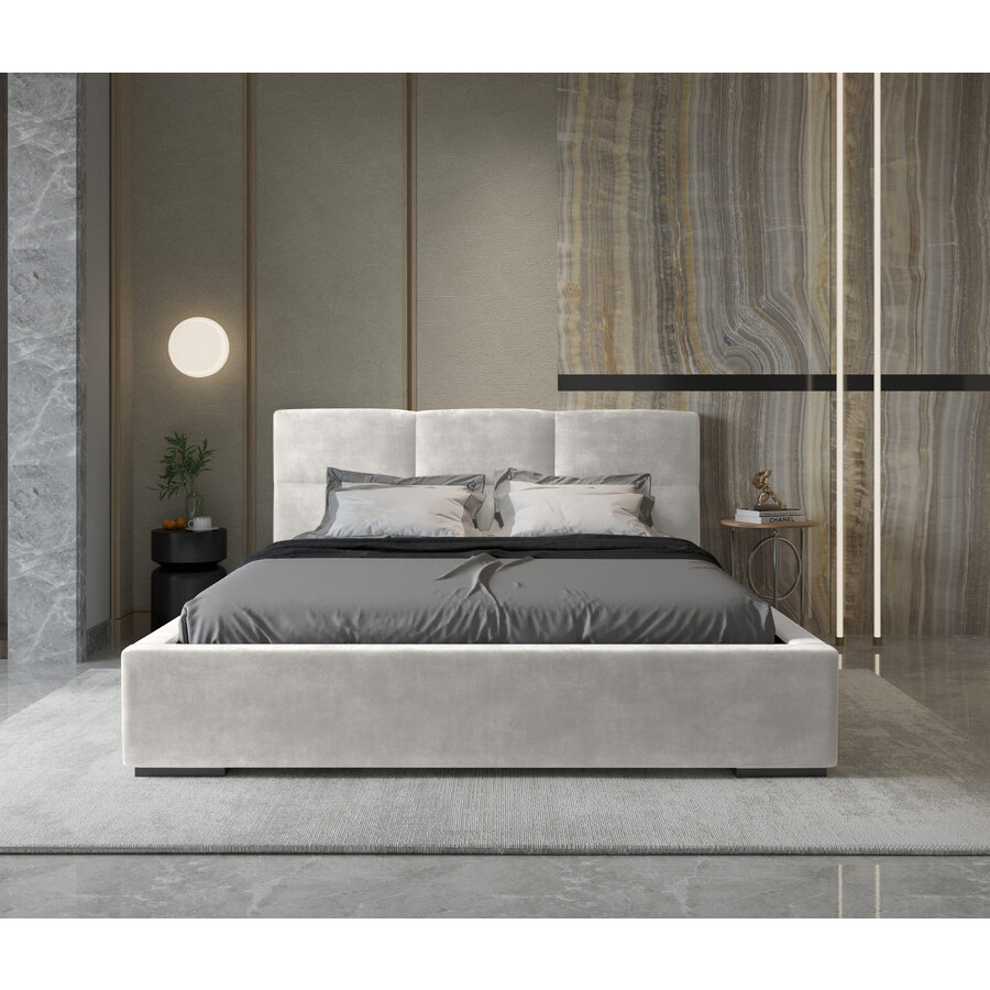 Porto 140 x 200 cm Gestoffeerd Bed Pearl Porto 140 x 200 cm Gestoffeerd Bed Pearl