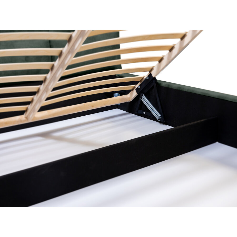 Porto 140 x 200 cm Gestoffeerd Bed Bosgroen Porto 140 x 200 cm Gestoffeerd Bed Bosgroen