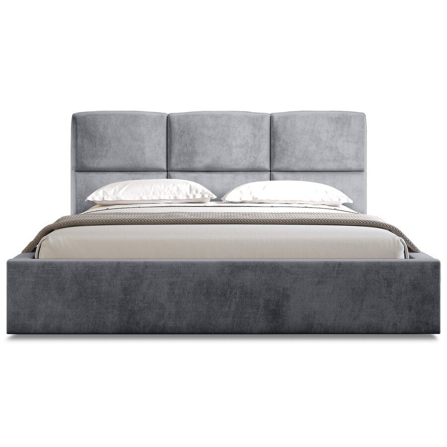 Porto 140 x 200 cm Gestoffeerd Bed Asgrijs Porto 140 x 200 cm Gestoffeerd Bed Asgrijs