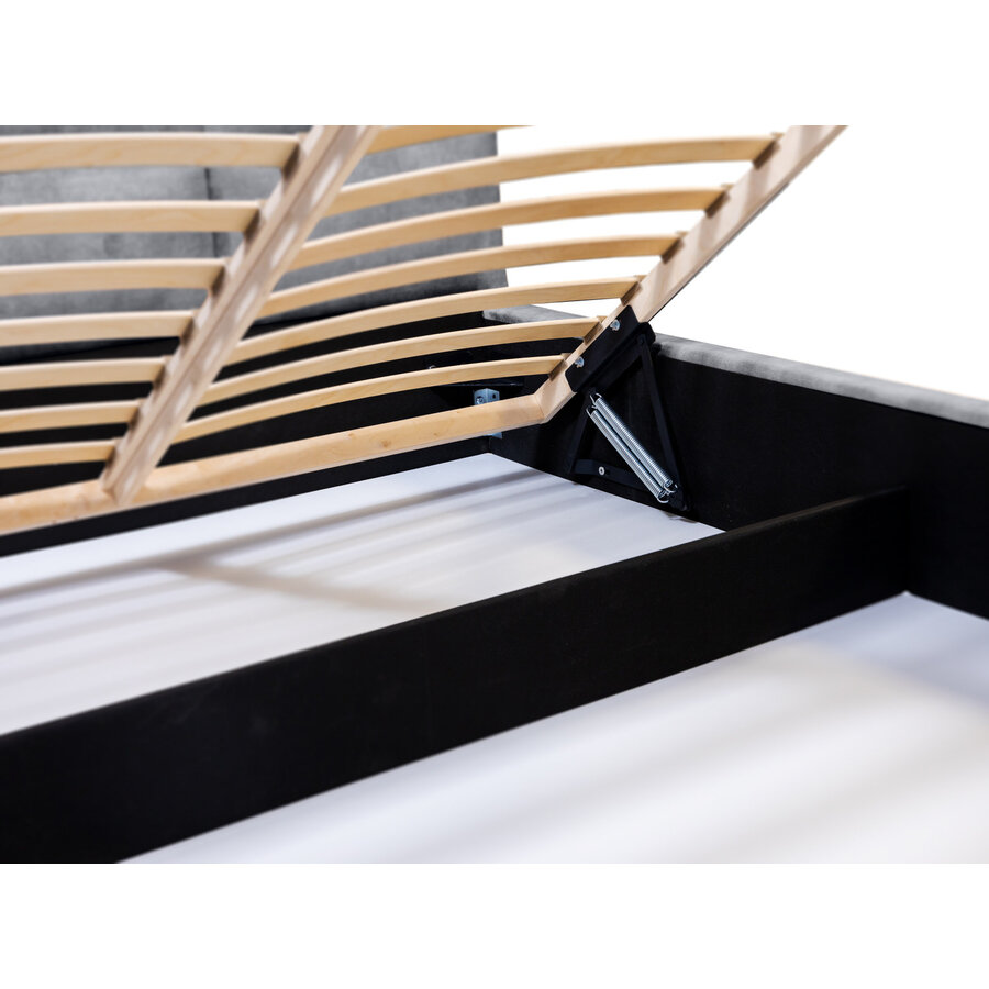 Porto 140 x 200 cm Gestoffeerd Bed Asgrijs Porto 140 x 200 cm Gestoffeerd Bed Asgrijs