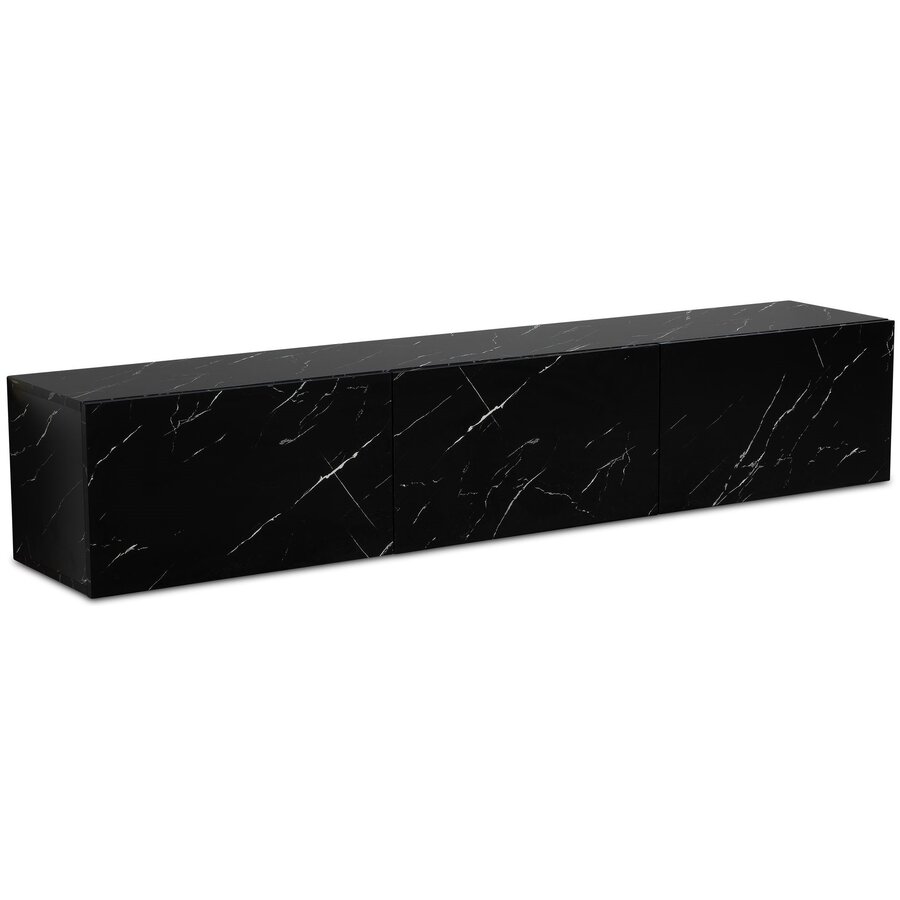 Novia Zwart 160 cm TV Wandmeubel Marmerlook Novia Zwart 160 cm TV Wandmeubel Marmerlook