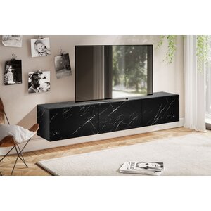 Sky Style Novia Zwart 160 cm TV Wandmeubel Marmerlook
