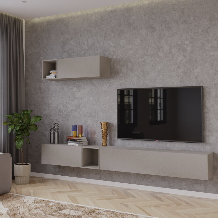 Palermo 235 cm Ardesia TV Wandmeubel