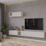 Nova Design Palermo 235 cm Gesso TV Wandmeubel Nova Design Palermo 235 cm Gesso TV Wandmeubel