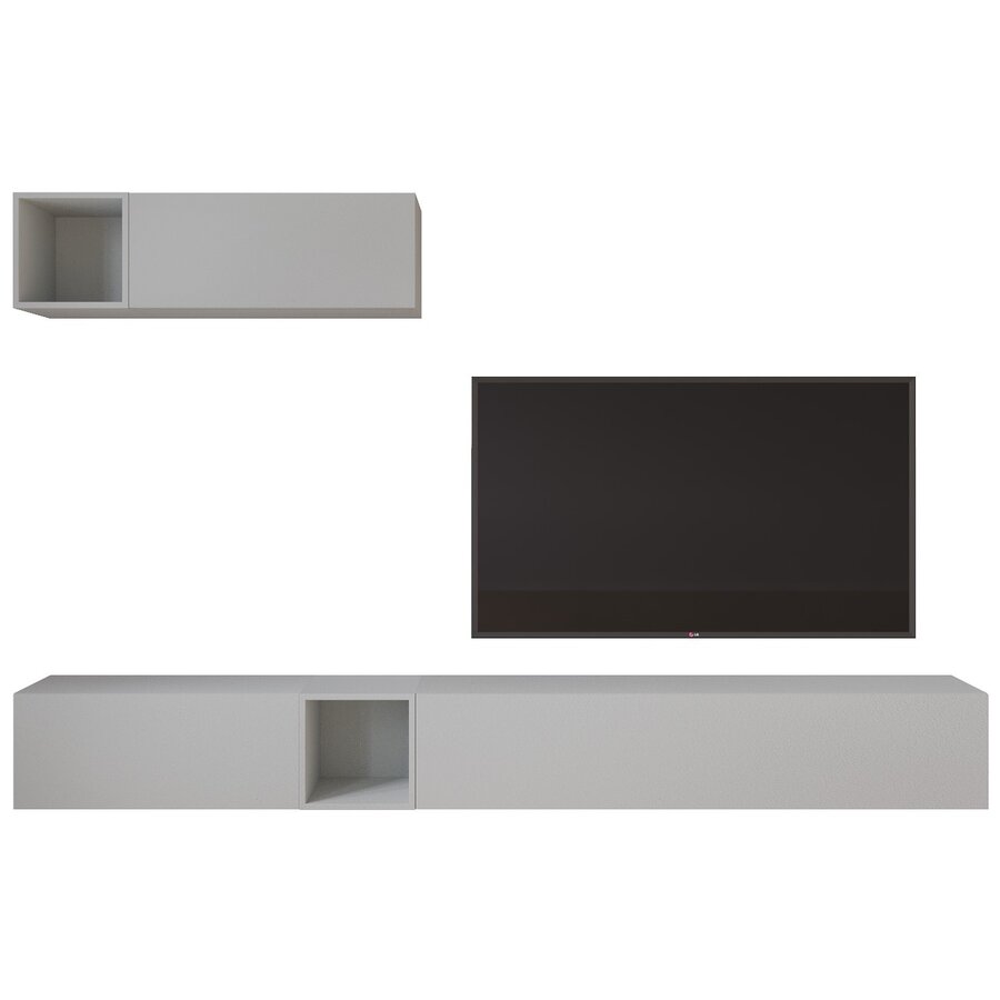 Palermo 235 cm Gesso TV Wandmeubel Palermo 235 cm Gesso TV Wandmeubel