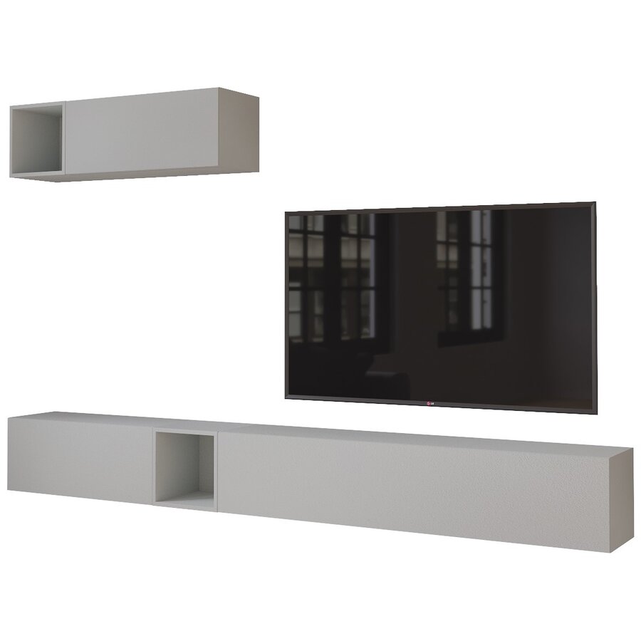 Palermo 235 cm Gesso TV Wandmeubel Palermo 235 cm Gesso TV Wandmeubel