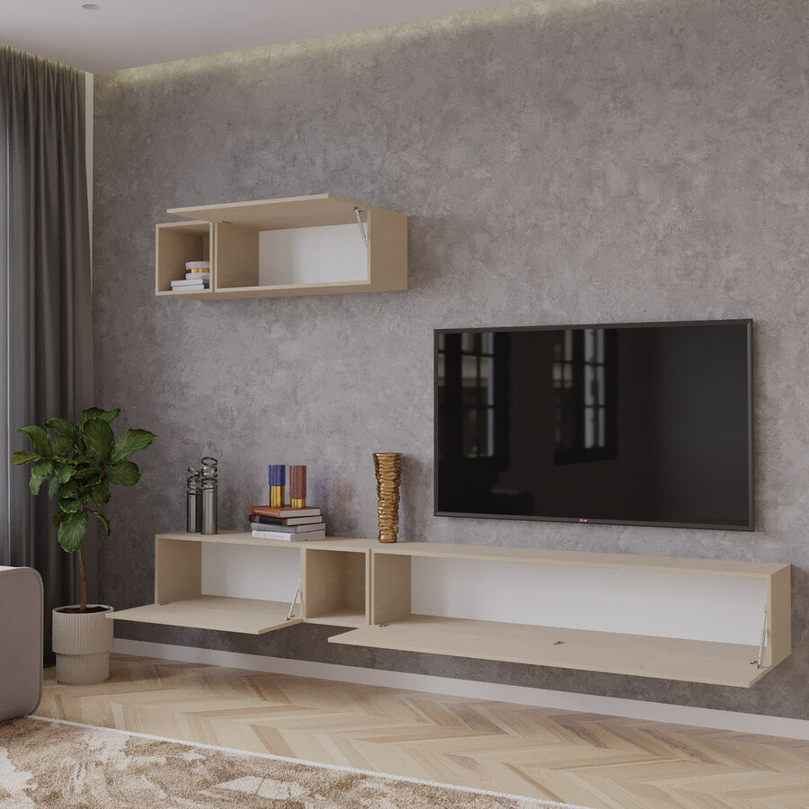 Palermo 235 cm Argilla TV Wandmeubel Palermo 235 cm Argilla TV Wandmeubel