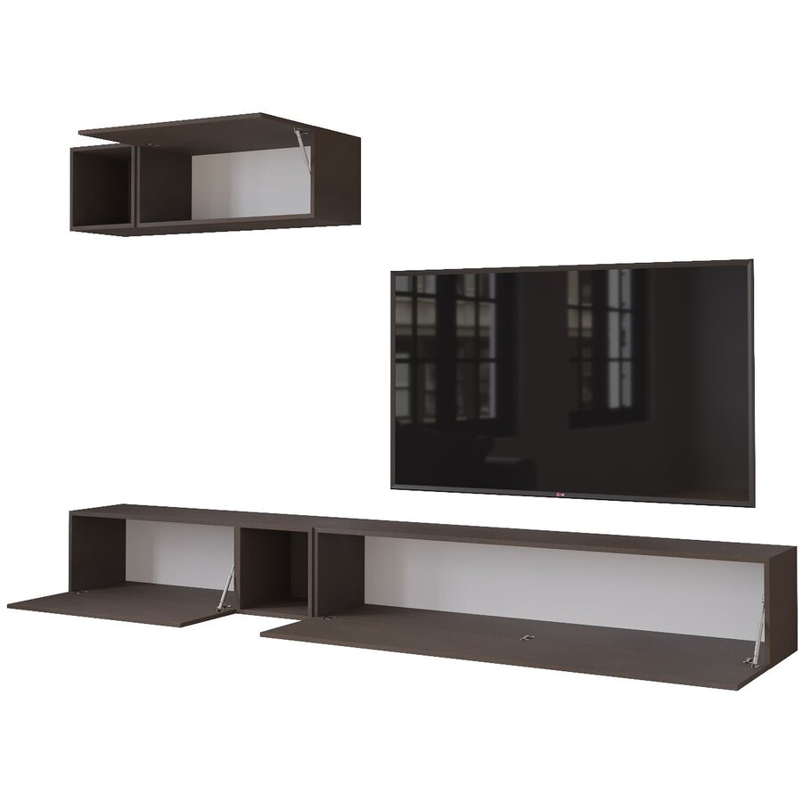 Palermo 235 cm Lava TV Wandmeubel Palermo 235 cm Lava TV Wandmeubel