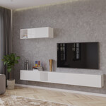 Nova Design Palermo 235 cm Hoogglans Wit TV Wandmeubel Nova Design Palermo 235 cm Hoogglans Wit TV Wandmeubel