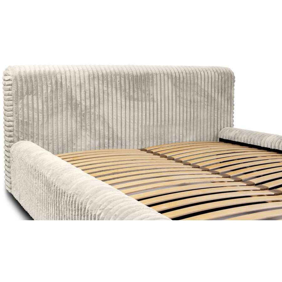 Hana 140 x 200 cm Gestoffeerd Bed Creme