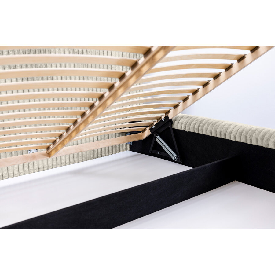 Hana 140 x 200 cm Gestoffeerd Bed Creme