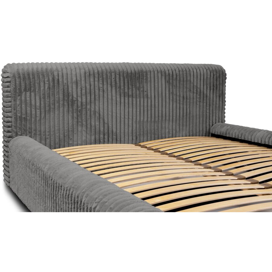 Hana 160 x 200 cm Gestoffeerd Bed Grijs Hana 160 x 200 cm Gestoffeerd Bed Grijs