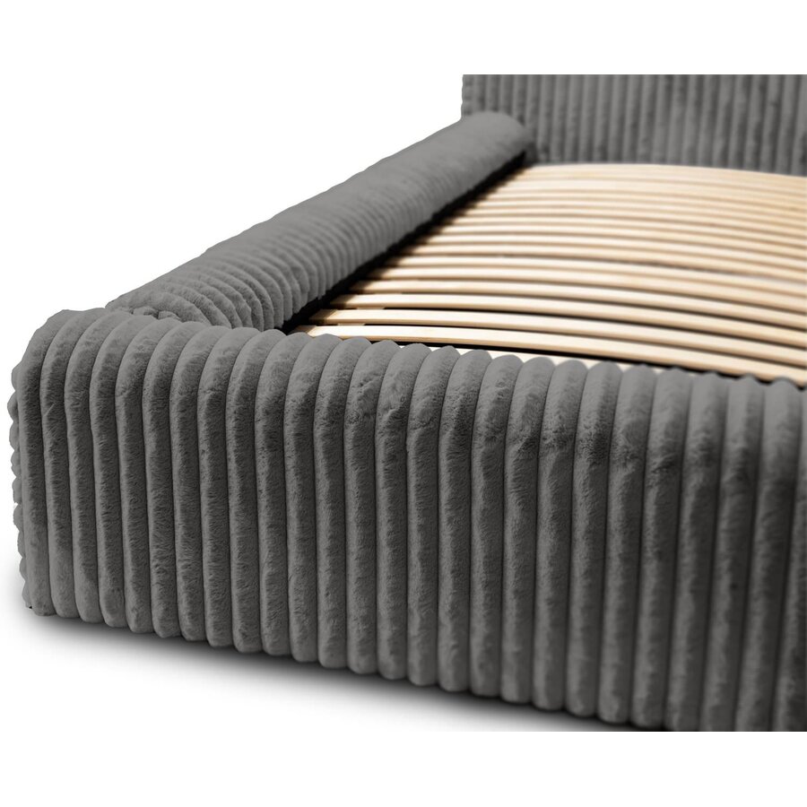 Hana 160 x 200 cm Gestoffeerd Bed Grijs Hana 160 x 200 cm Gestoffeerd Bed Grijs