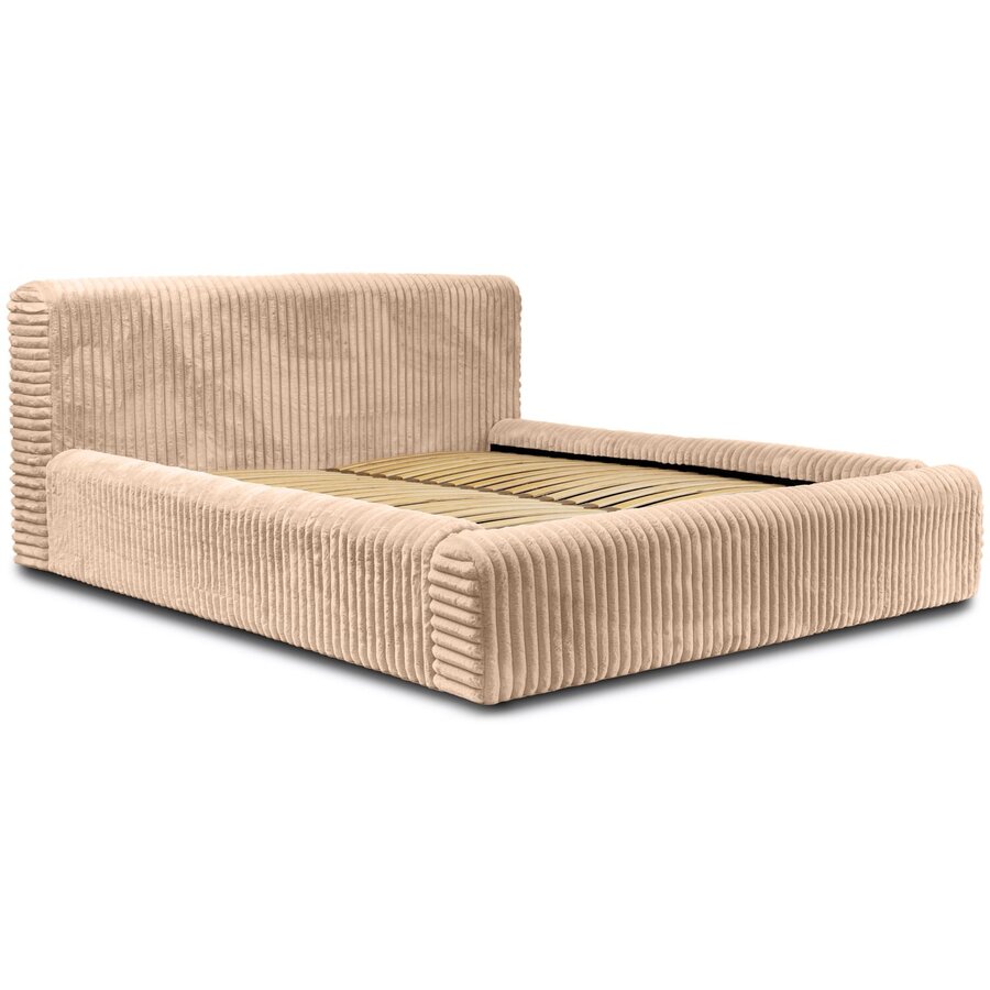 Hana 180 x 200 cm Gestoffeerd Bed Beige Hana 180 x 200 cm Gestoffeerd Bed Beige