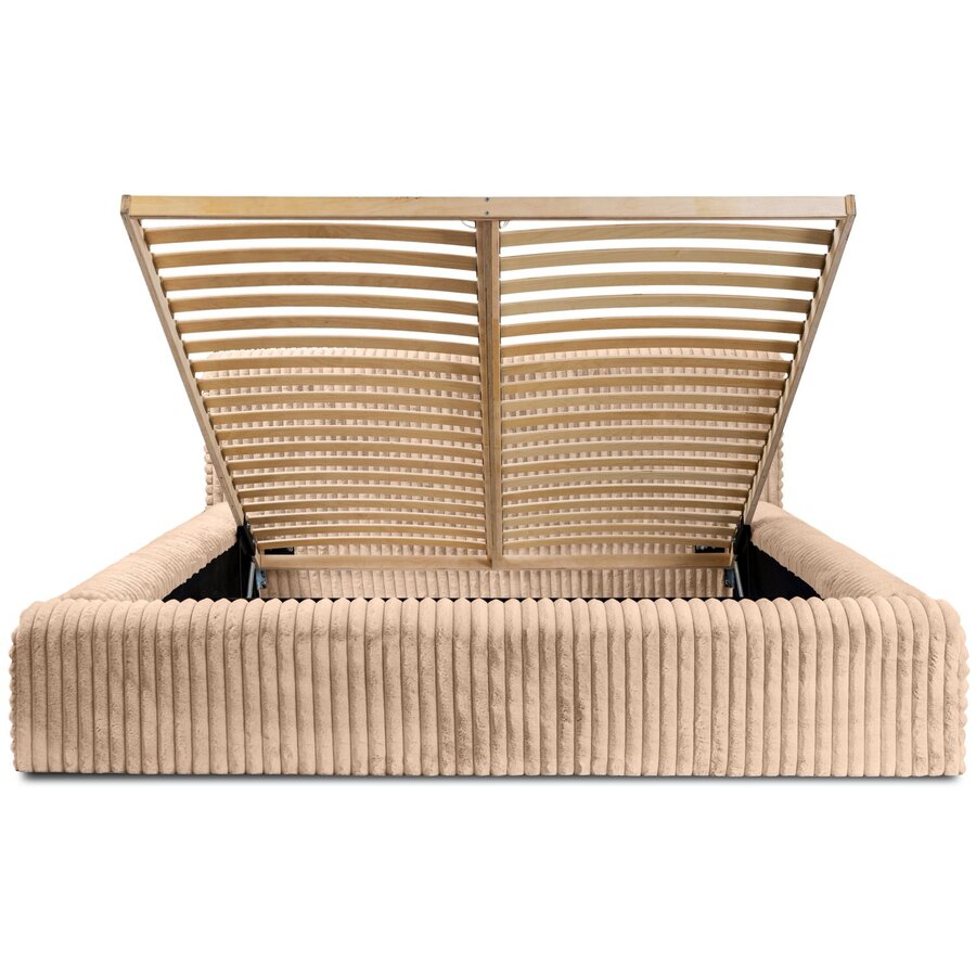 Hana 160 x 200 cm Gestoffeerd Bed Beige Hana 160 x 200 cm Gestoffeerd Bed Beige