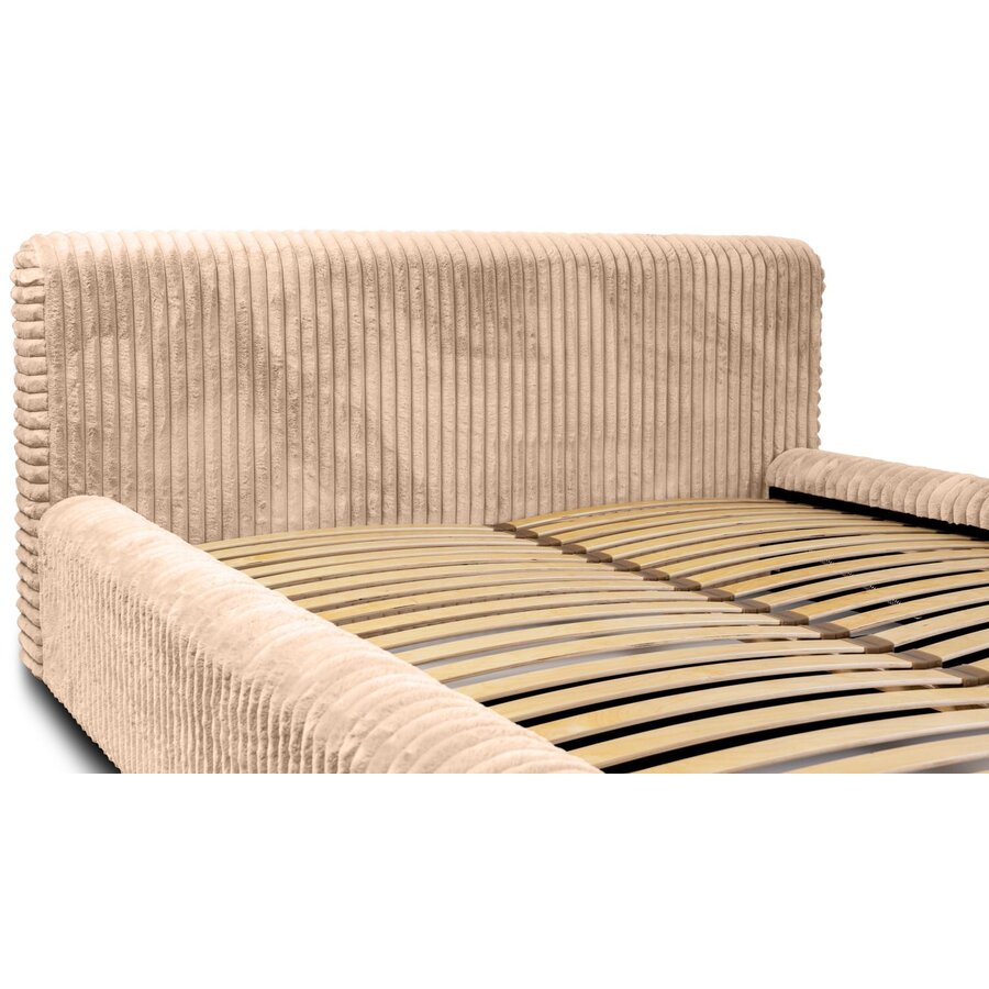 Hana 160 x 200 cm Gestoffeerd Bed Beige Hana 160 x 200 cm Gestoffeerd Bed Beige