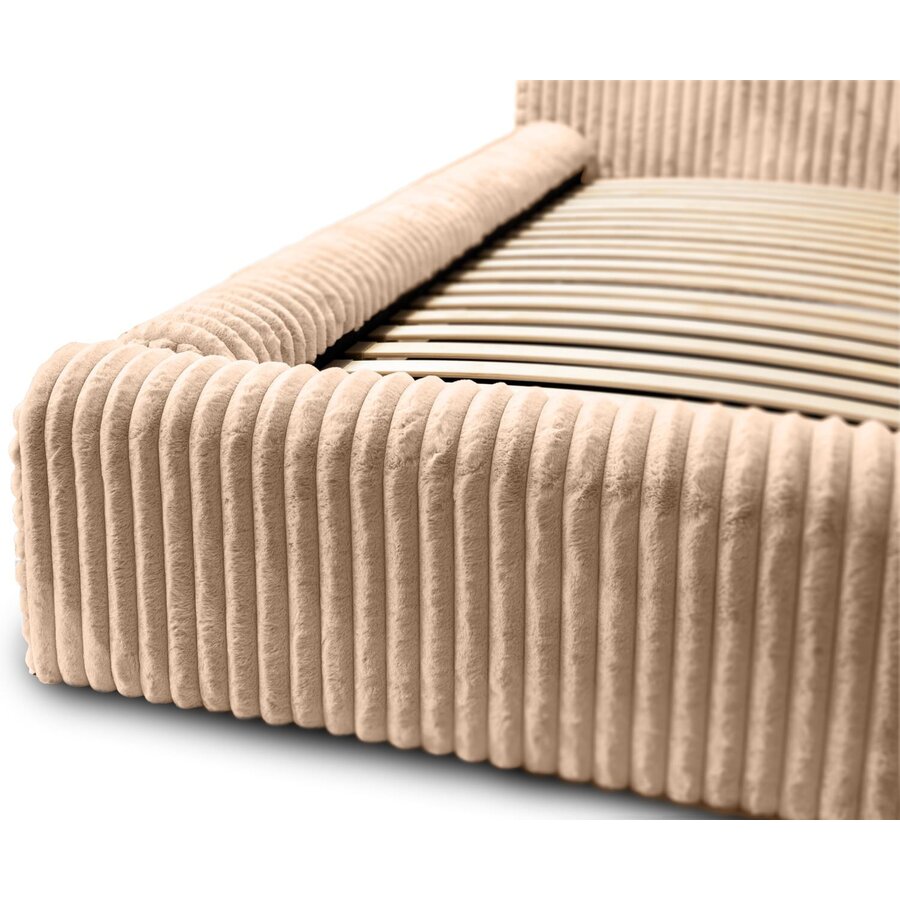 Hana 160 x 200 cm Gestoffeerd Bed Beige Hana 160 x 200 cm Gestoffeerd Bed Beige