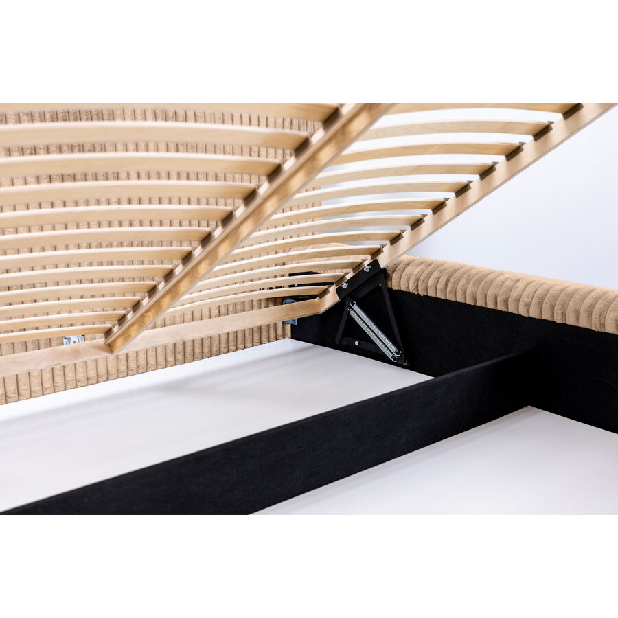 Hana 140 x 200 cm Gestoffeerd Bed Beige