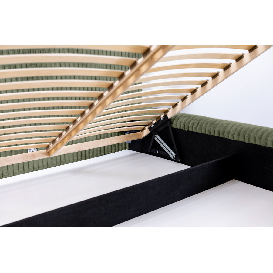 Hana 140 x 200 cm Gestoffeerd Bed Olijfgroen Hana 140 x 200 cm Gestoffeerd Bed Olijfgroen