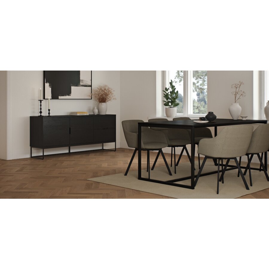 Lipp Ash Black Dressoir 2-Deuren en 2-Lades Lipp Ash Black Dressoir 2-Deuren en 2-Lades