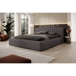 Trae Mobler Amira 160 x 200 cm Gestoffeerd Bed Antraciet