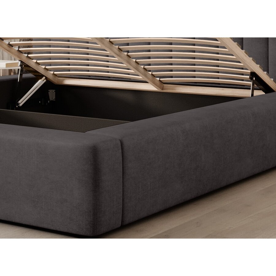 Amira 160 x 200 cm Gestoffeerd Bed Antraciet Amira 160 x 200 cm Gestoffeerd Bed Antraciet