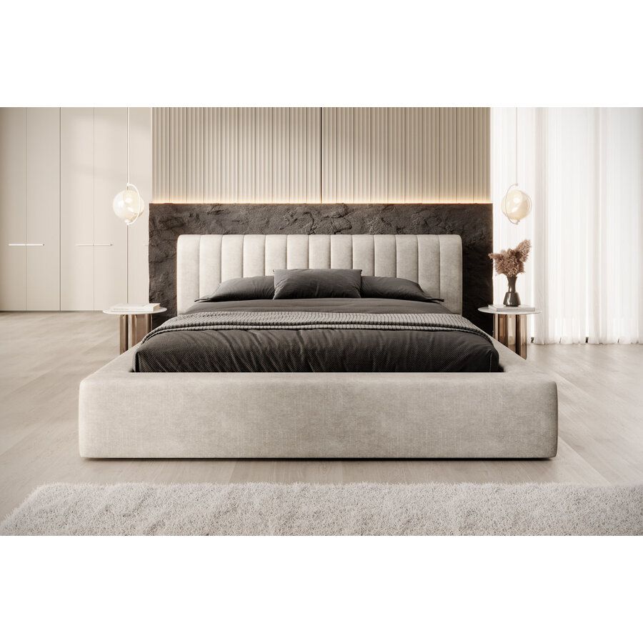 Amira 160 x 200 cm Gestoffeerd Bed Pearl Amira 160 x 200 cm Gestoffeerd Bed Pearl