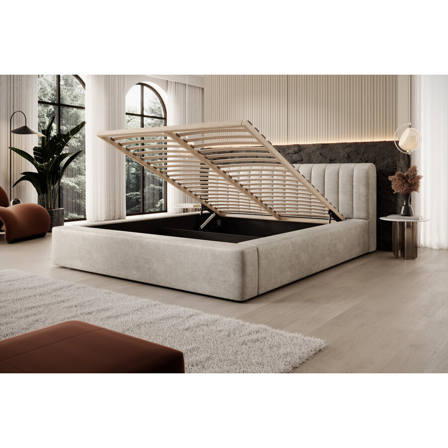 Amira 160 x 200 cm Gestoffeerd Bed Pearl Amira 160 x 200 cm Gestoffeerd Bed Pearl